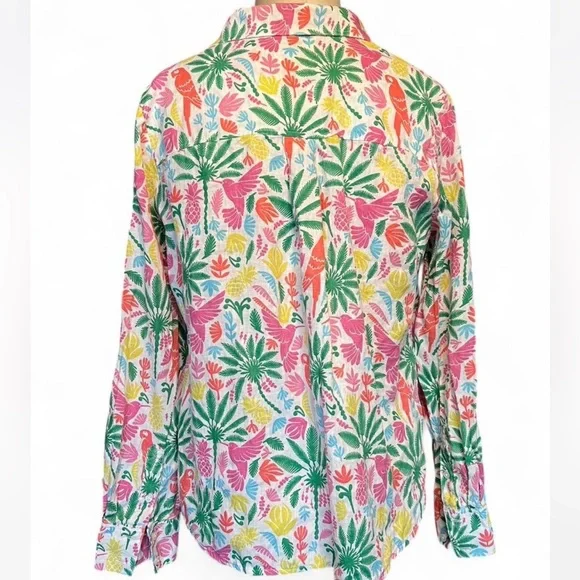 Boden Sienna Linen Shirt in Tropical Paradise - Picture 2 of 6